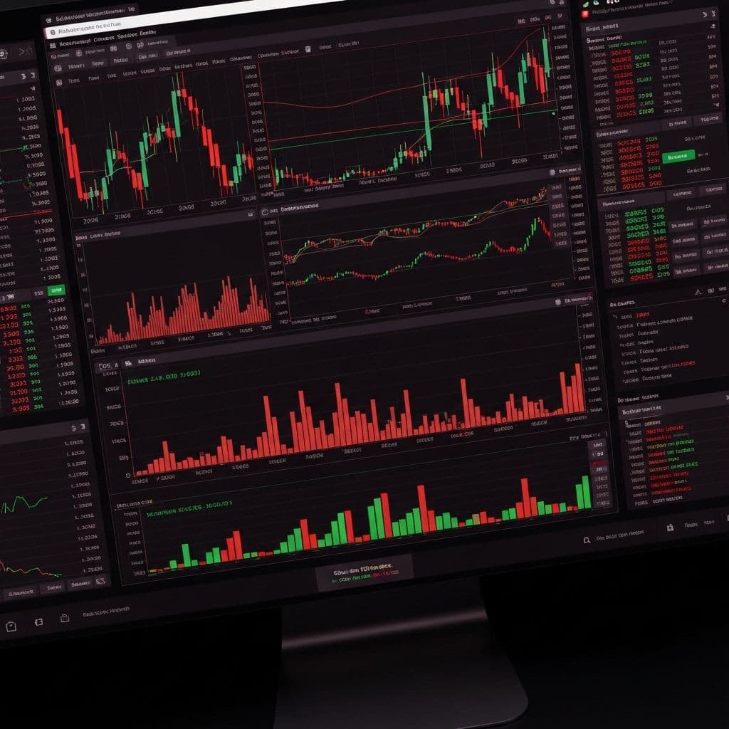 Cluttered overwhelming trading interface