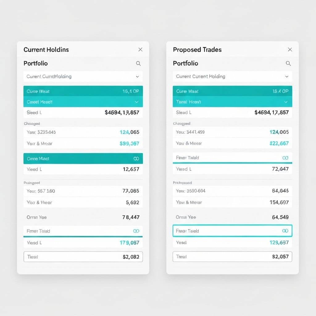 Portfolio Comparison Interface